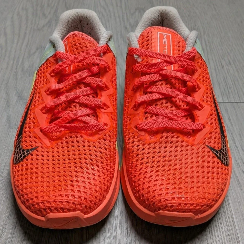Nike Metcon 6 Women's Size 5.5 Training Shoes - Orange/Yellow AT3160-800